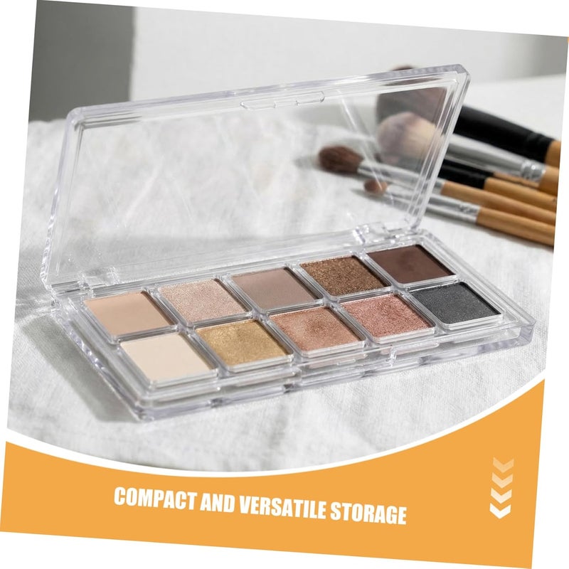 KSA standard compatible design Beavorty 2pcs Plastic Eyeshadow Palette Holder with 10 Individual Compartments, Lightweight Compact Makeup Organizer Box for Travel and Cosmetic Bags Anti topple design - Image 3