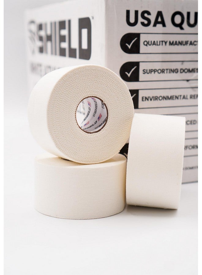 SHIELD | Athletic Tape 32 Pack Bulk- 1.5 Inches x 15 Yards - Made in USA Easy Tear, Rigid, No Residue. Sports Medicine - Athletes, Medical, Therapy, Athletic Trainers: Ankles Wrists Fingers (White) - Image 2