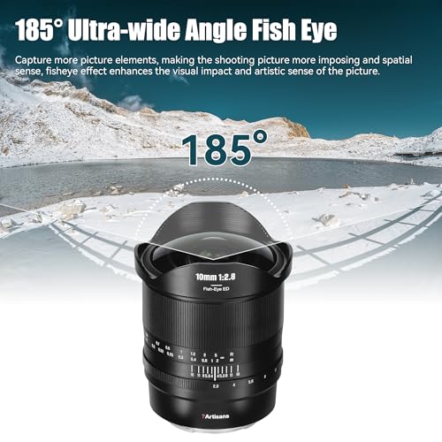 7artisans 10mm F2.8 II Full Frame Ultra Wide Angle Fisheye Lens 185°Manual Focus for Sony E-Mount Mirrorless Cameras A7/A7R/A7S/A7II/A7RII/A7SII/A9/A7RIII/A7III/A7RIV/A9II/A7SIII/A7C/A1 - Image 2