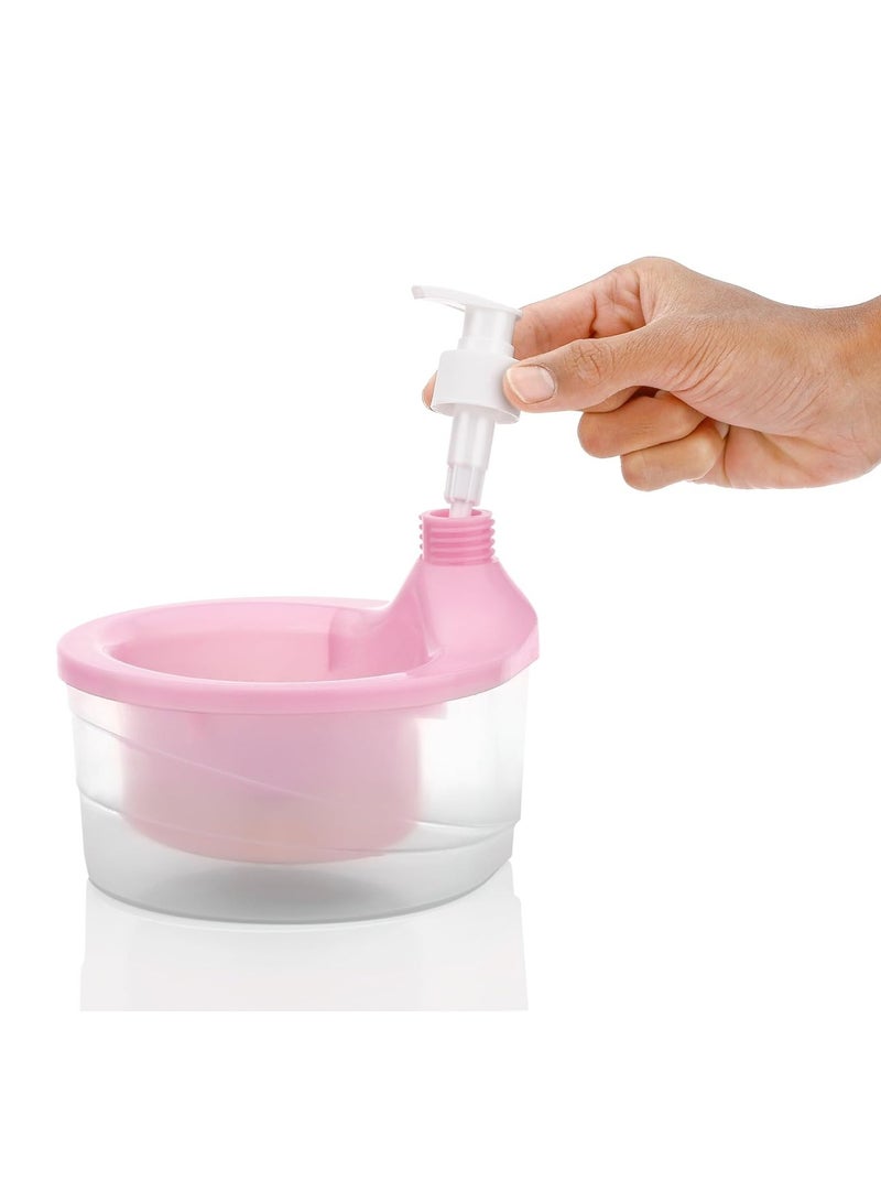 بيسبل موزع صابون الأطباق 2 في 1 من BISBELL مع إسفنجة تنظيف، BB2070، تصميم صغير الحجم وموفر للمساحة - Image 3