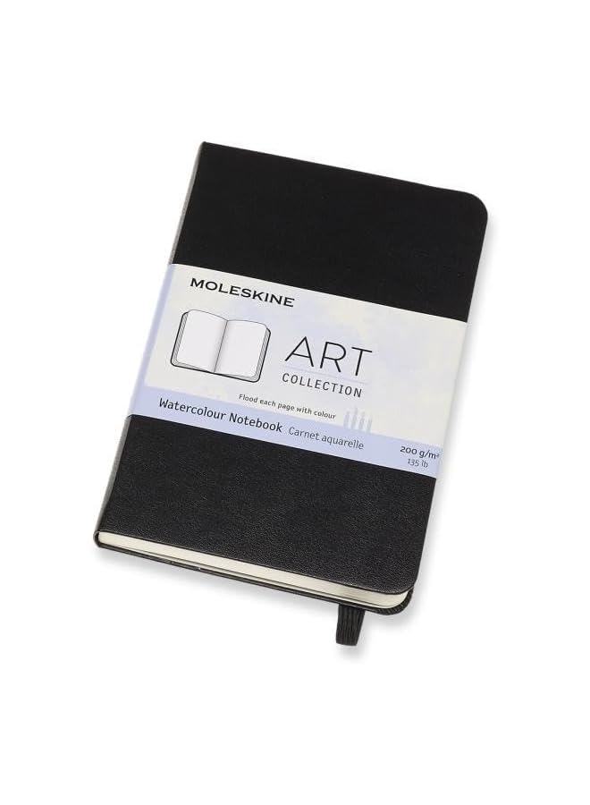 MOLESKINE Art Watercolor Notebook Hard Cover Pocket 3.5 Inch X 5.5 Inch Plain Blank Black 60 Pages - Image 2