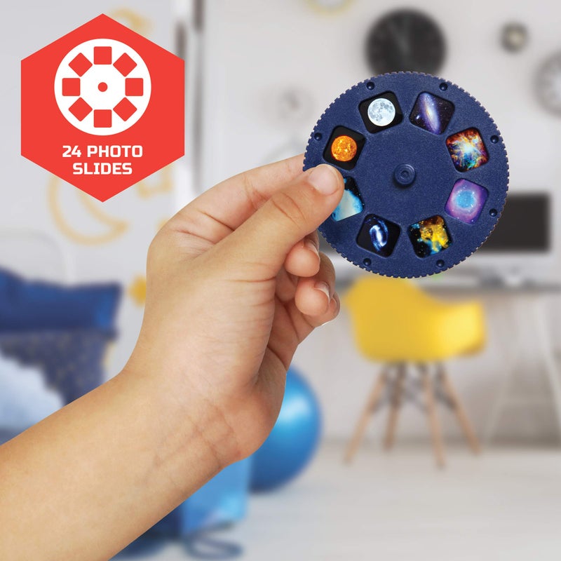 Discovery Kids Discoveryâ„¢ 2-in-1 Reversible Planetarium Space Projector, 24 Images, 360-Degree Rotation, Moving Stars and Stationary Modes, Displays Planets Nebula Stars Constellations, Kids Astronomy Toy - Image 3