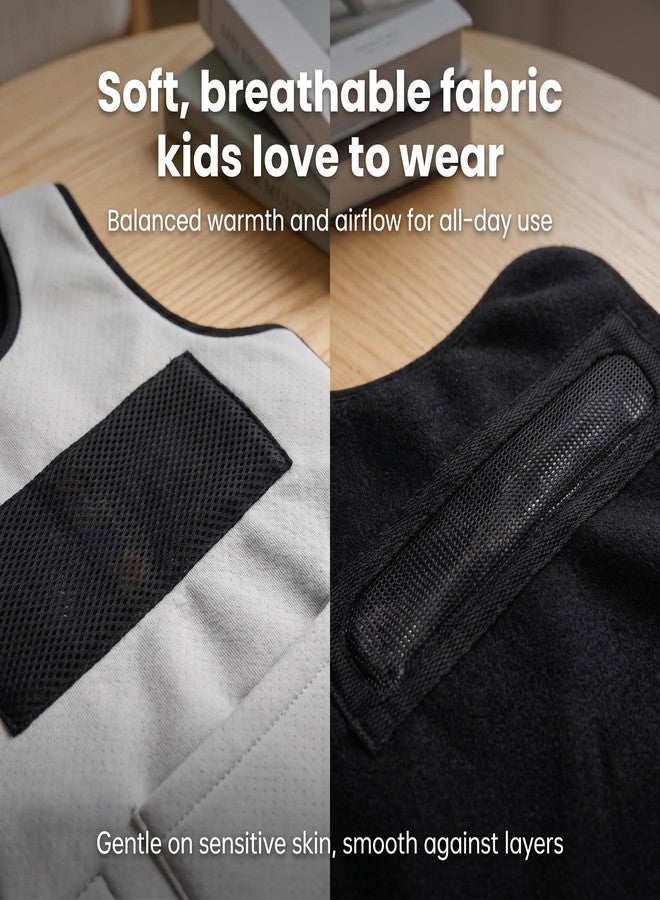 Lefeke Compression Vest for Children, Adjustable Weighted Vest for Kids Deep Pressure Comfort Including 6 Removable Weights (L) - Image 2