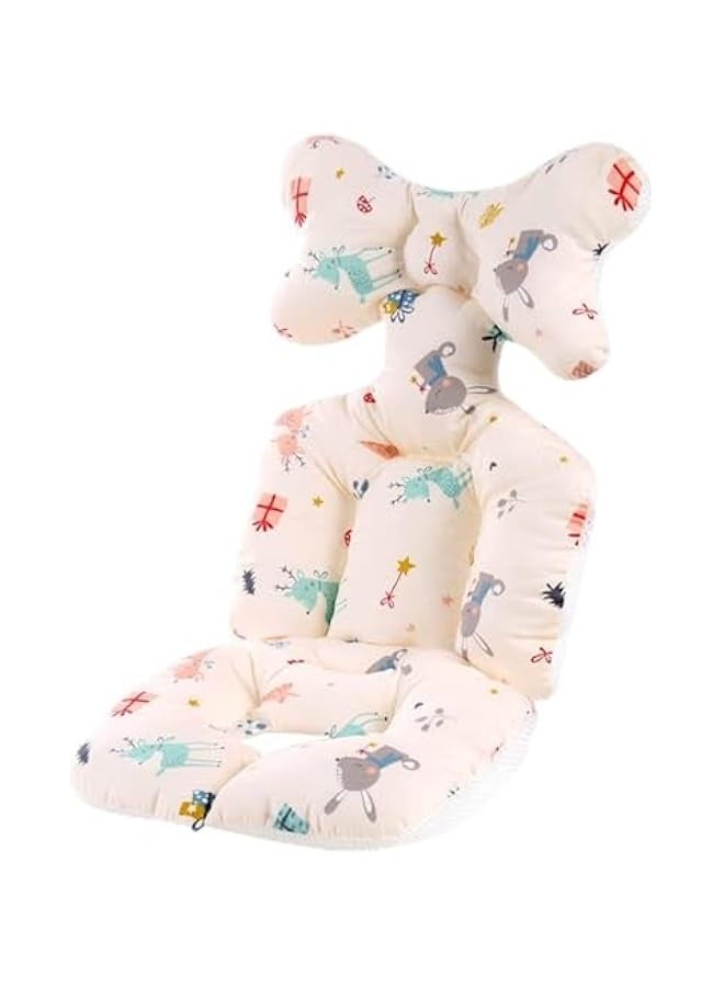Baby Stroller Cushion Pad, 3D Air Mesh Breathable Car Infant Soft Padding, Stroller Insert Head and Body Support Pillow, Non Slip Cotton Cushion Pad Universal for Baby Carrier Pram - Image 1