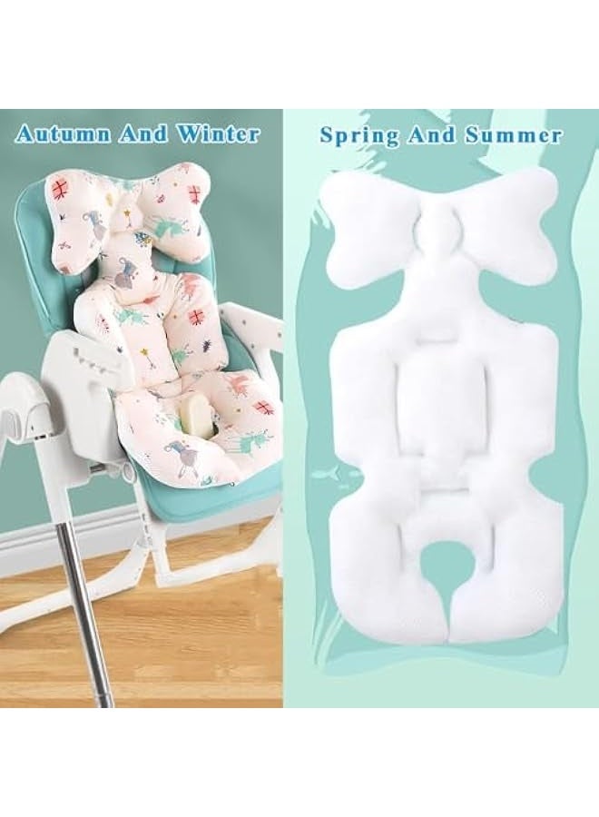 Baby Stroller Cushion Pad, 3D Air Mesh Breathable Car Infant Soft Padding, Stroller Insert Head and Body Support Pillow, Non Slip Cotton Cushion Pad Universal for Baby Carrier Pram - Image 5