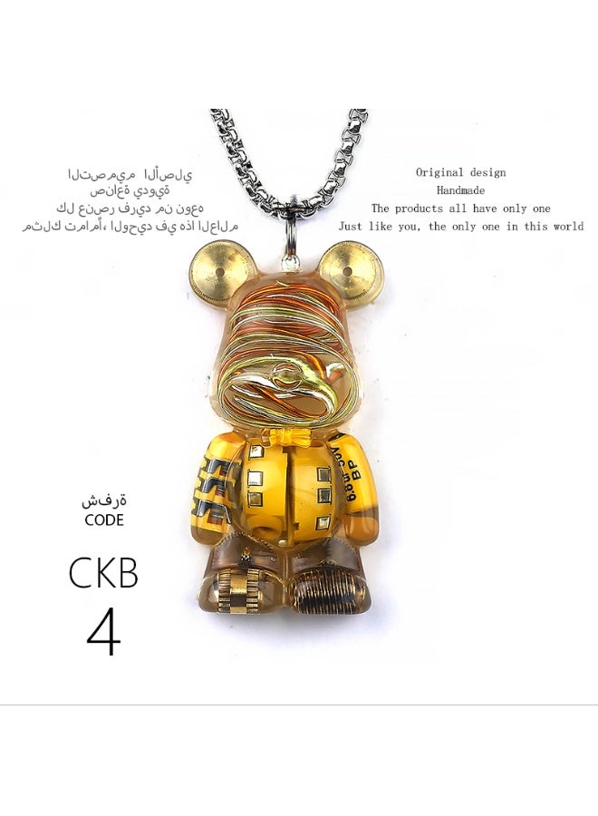 Original Design Handmade Standing Bear Pendant,Keychain,Gift,Punk Edge,One-of-a-Kind Resin Art,Instant Street Cred - Image 4