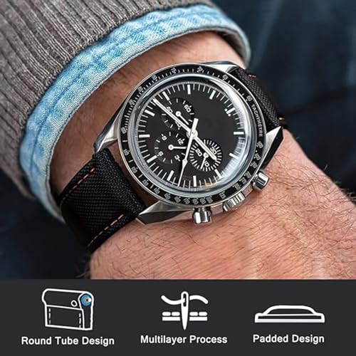 Ritche Christmas Gift 22mm Canvas Sailcloth Watch Band Quick Release Watch Strap for Men Women Watch Bands, White Elephant Gifts, Stocking Stuffers for Men - Image 3