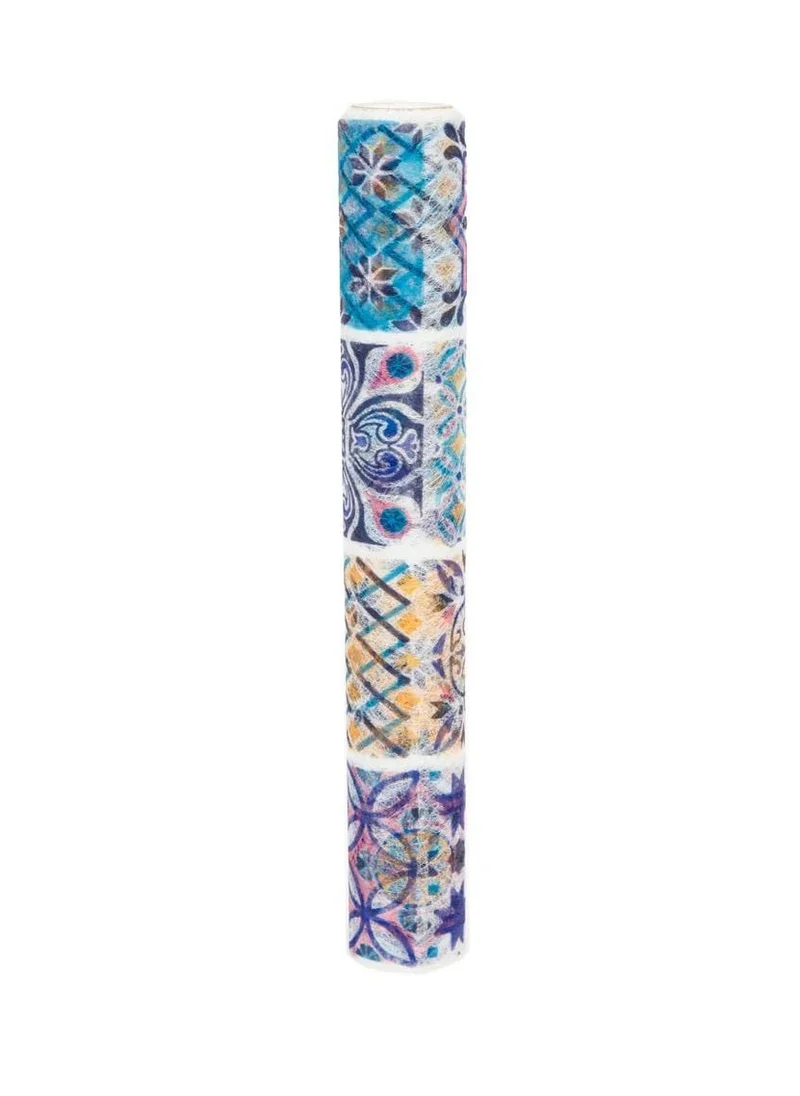 توكينج تيبلز Moroccan Souk Tile Blue Table Runner - 2m