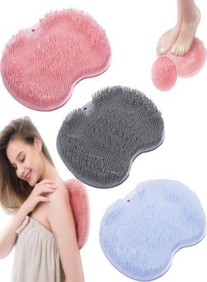 CRENTROVA Silicone Bath Scrubber Mat | Shower Foot Massage Mat with Suction Cups | Body & Back Scrubber for Women & Men | Acupressure Massage Pad | Non-Slip, Flexible & Hygienic - Image 1