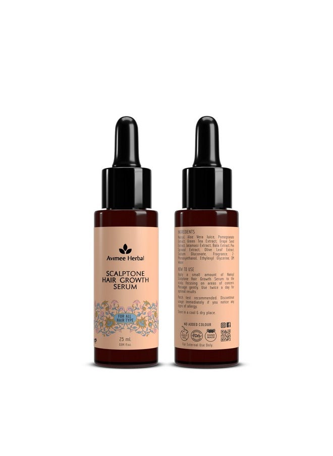 AVIMEE HERBAL - Scalptone Hair Growth Serum | Scientifically Proven Formula | Enriched With Nansyl & Green Tea Extract | For Hair Growth & Hair Fall Reduction | 25 Ml - Image 1
