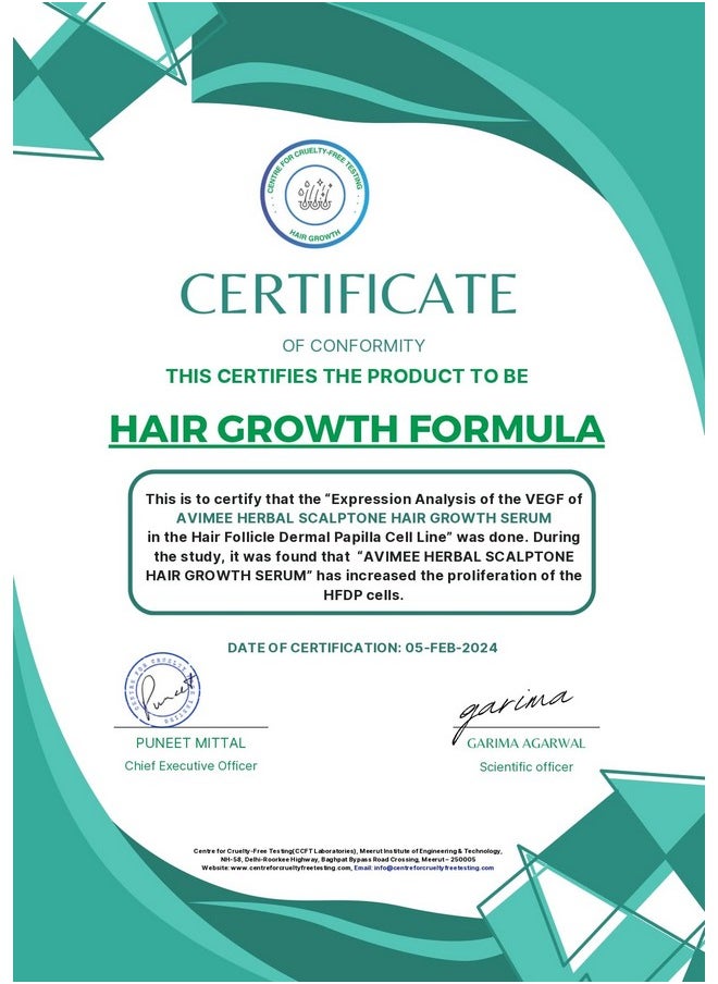 AVIMEE HERBAL - Scalptone Hair Growth Serum | Scientifically Proven Formula | Enriched With Nansyl & Green Tea Extract | For Hair Growth & Hair Fall Reduction | 25 Ml - Image 1
