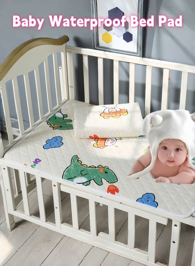 Baby Waterproof Bed Pad70*90cm,Potty Training Pee Pads for Kids, Toddlers - Reusable Washable Waterproof Baby Mattress Pad & Sheet Protector for Soft Cotton Bed Wetting Mats for Kids and Adults 28''x36'' - Image 1