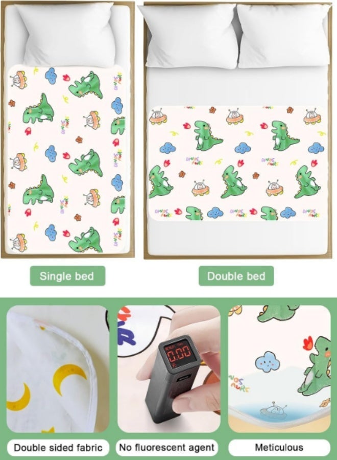 Baby Waterproof Bed Pad70*90cm,Potty Training Pee Pads for Kids, Toddlers - Reusable Washable Waterproof Baby Mattress Pad & Sheet Protector for Soft Cotton Bed Wetting Mats for Kids and Adults 28''x36'' - Image 3