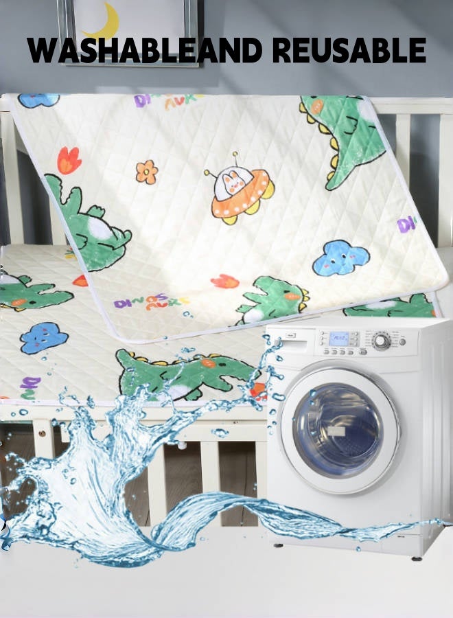 Baby Waterproof Bed Pad70*90cm,Potty Training Pee Pads for Kids, Toddlers - Reusable Washable Waterproof Baby Mattress Pad & Sheet Protector for Soft Cotton Bed Wetting Mats for Kids and Adults 28''x36'' - Image 4