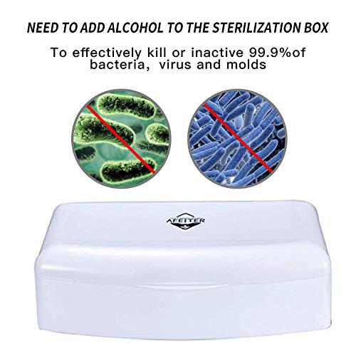 Aifeiter Plastic Sterilizing Tray,Tool sterilization box,Nail Tools Plastic Sterilizing Box Beauty Tool Sterilizing Tray Disin-fection Box,Tweezers,Hair Salon,Spa & Cutter Manicure Equipment-(White) - Image 2
