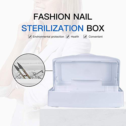 Aifeiter Plastic Sterilizing Tray,Tool sterilization box,Nail Tools Plastic Sterilizing Box Beauty Tool Sterilizing Tray Disin-fection Box,Tweezers,Hair Salon,Spa & Cutter Manicure Equipment-(White) - Image 4