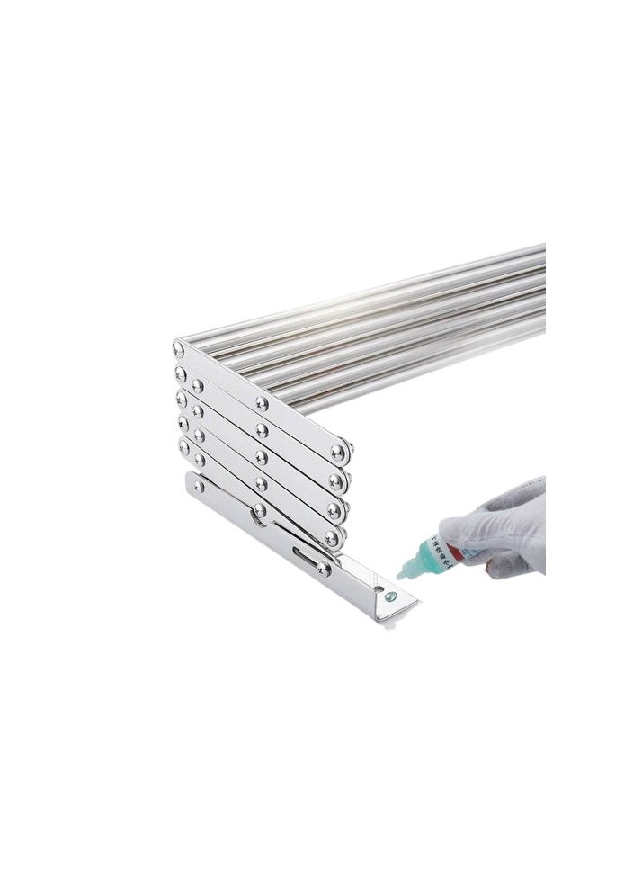 Generic - Wall-mounted zipper drying rack, practical design, suitable for small spaces, suitable for use at home or on balconies, size 100 cm F - Image 1