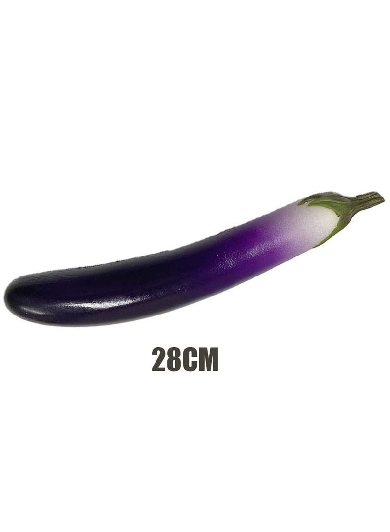 3 PCS Artificial Eggplant, Cucumber, Egg, 2 PCS Lifelike Soft PU Cucumber&Eggplant, 1 PCS Simulated Egg, Fake Food Vegetable for Decoration, Photography, Home, Office - Image 3