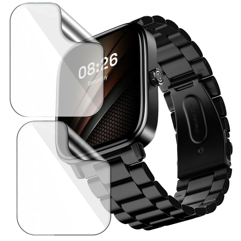 HELLOSCREEN 2-Pack | Screen Protector Guard for Noise Pulse 2 Pro | 1.8 inch | Smartwatch - Flexible & Ultrathin TPU Film, 9H Scratch Resistant, Bubble Free - Not Tempered Glass - Image 1
