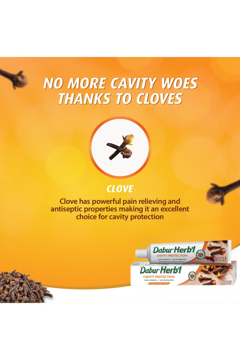Dabur Herbal Cavity Protection Clove Toothpaste Pack of 4 400g - Image 5
