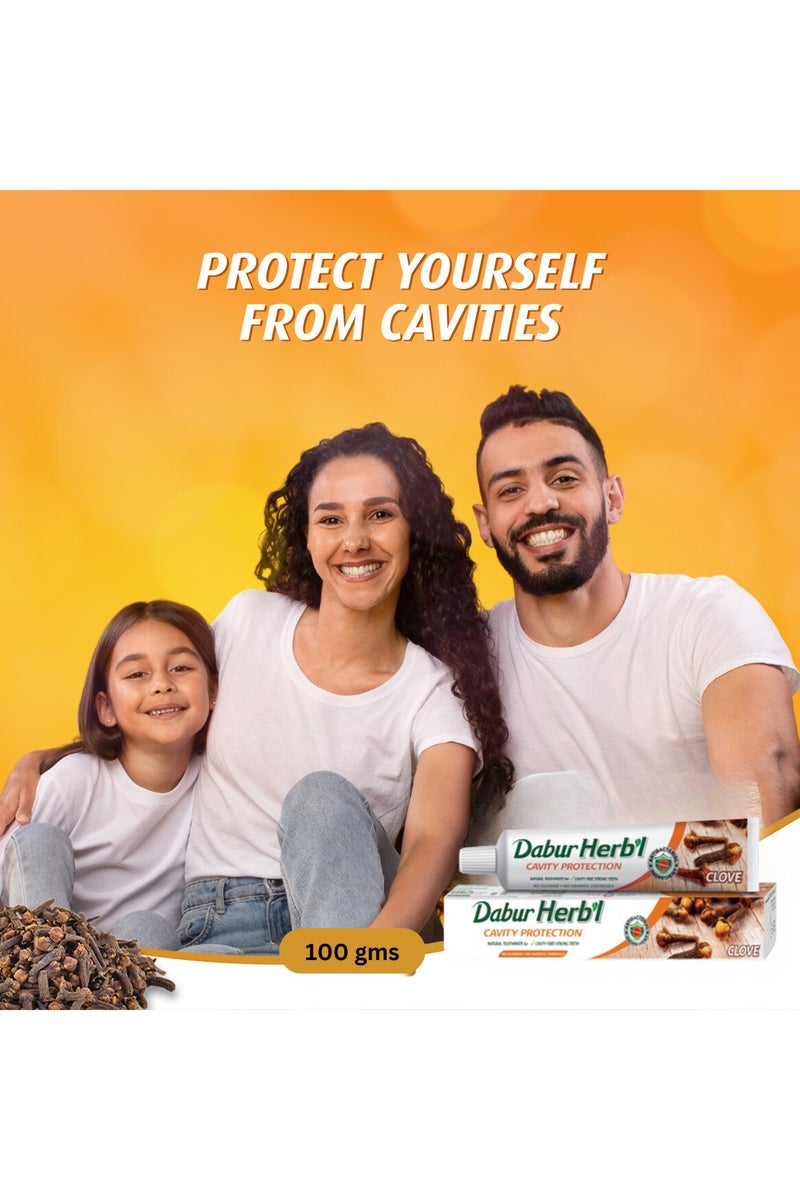 Dabur Herbal Cavity Protection Clove Toothpaste Pack of 4 400g - Image 3