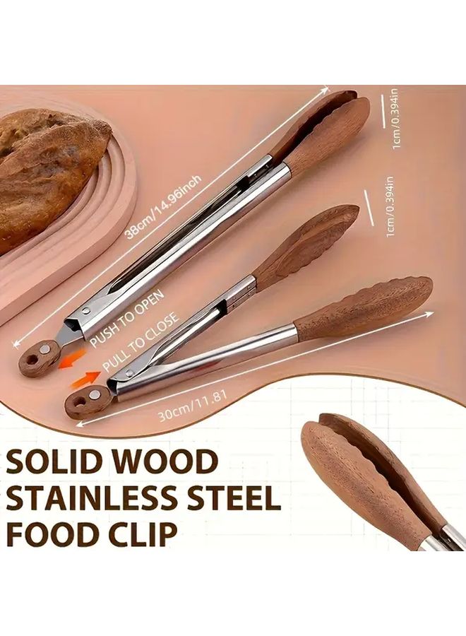 Large Size Stainless Steel Kitchen Tongs With Non-Slip Heat Resistant Grip - Image 3