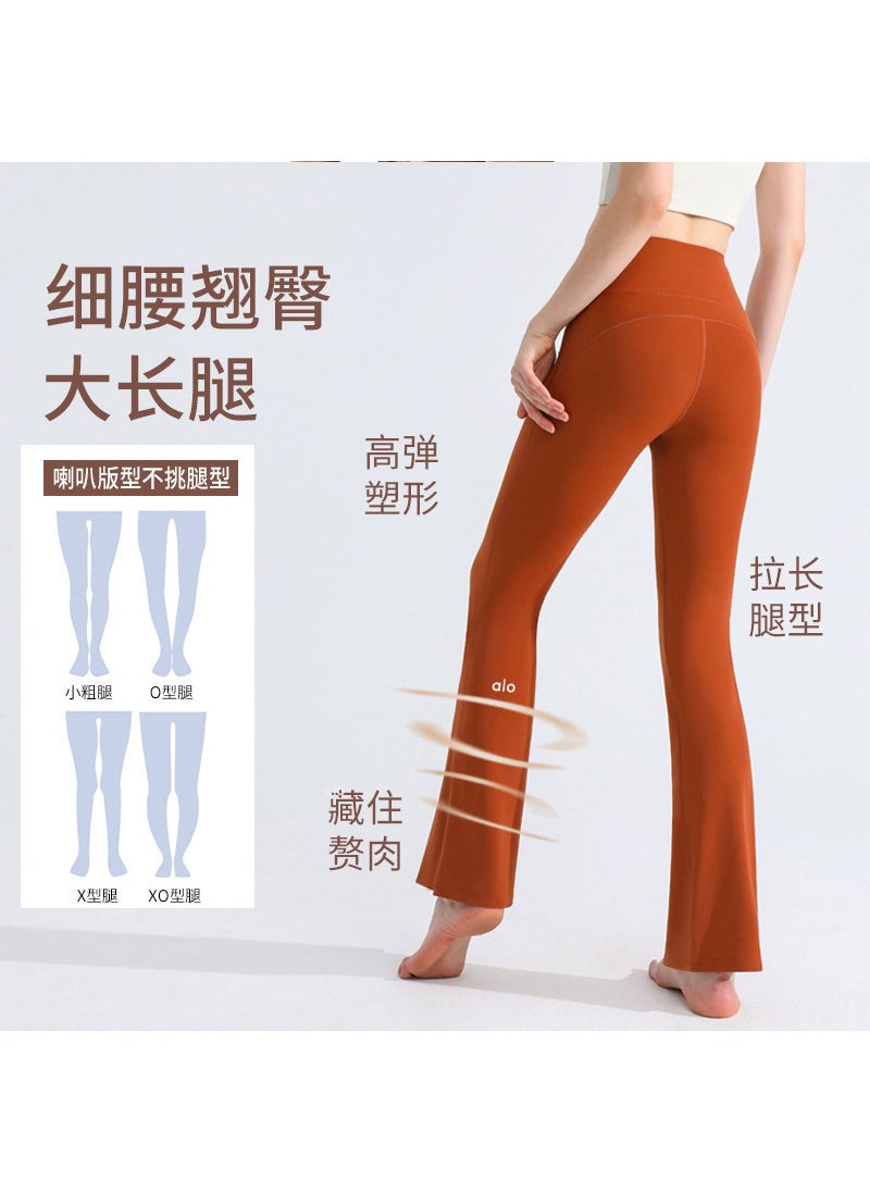 Generic - Alo Yoga High-Waist Slimming Flared Pants Black Trousers - Image 1