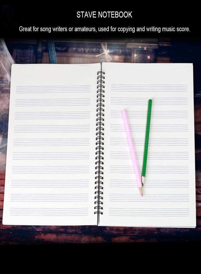 KingPoint Blank Sheet Music Notebook 50 Pages Music Sheet Spiral Notebook Music Writing Notebook, Piano Note Book Accessories - Image 3