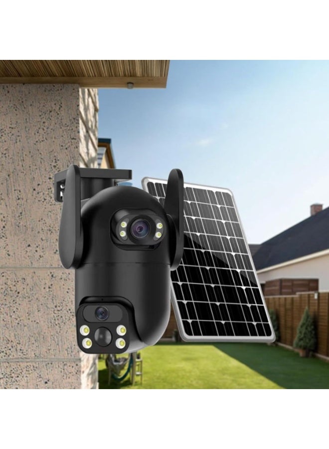 جاجيك 6MP Dual Lens Outdoor Security Camera – 360° Wireless PTZ IP CCTV with 4G SIM Connectivity, Solar Powered, Human Detection, Night Vision, Two-Way Audio, 64GB SD Card, V380 Pro App – Home, Garden & Office Security - Image 4