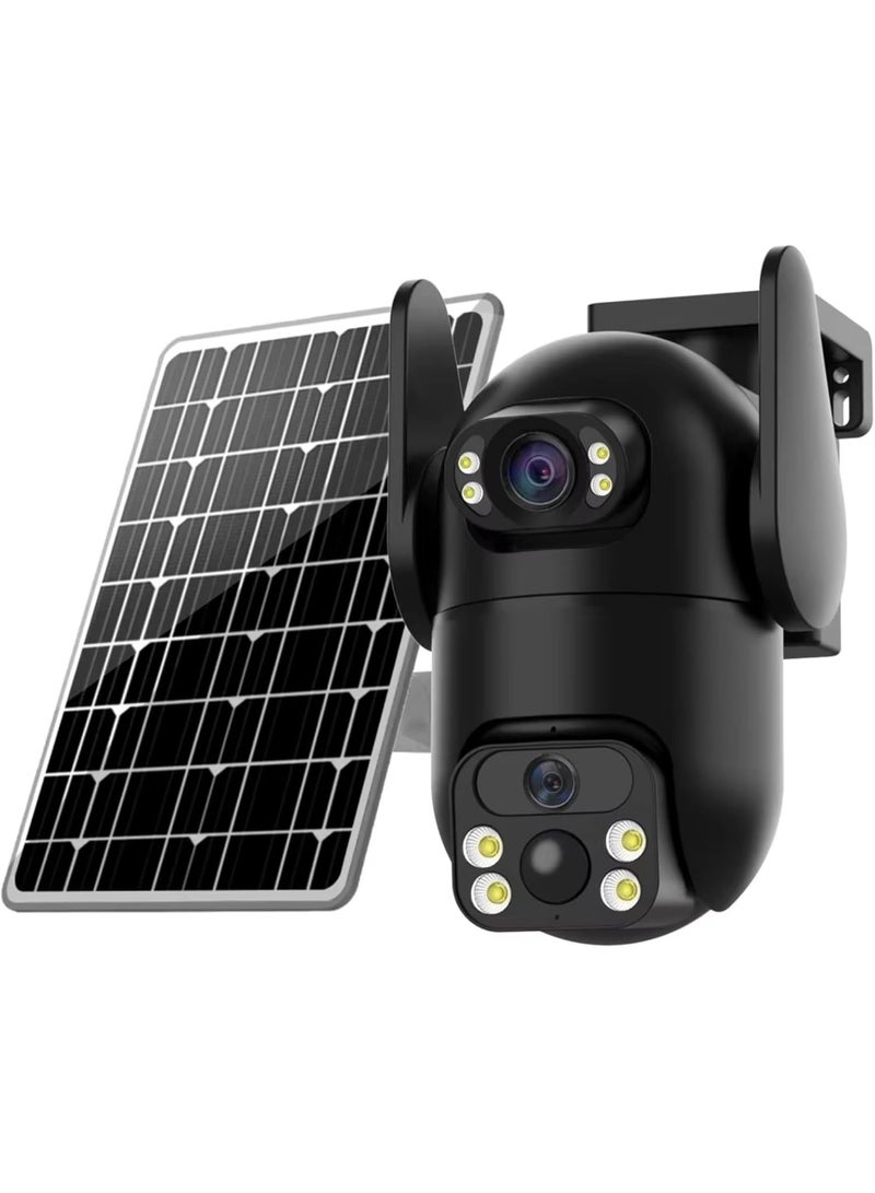 جاجيك 6MP Dual Lens Outdoor Security Camera – 360° Wireless PTZ IP CCTV with 4G SIM Connectivity, Solar Powered, Human Detection, Night Vision, Two-Way Audio, 64GB SD Card, V380 Pro App – Home, Garden & Office Security - Image 2