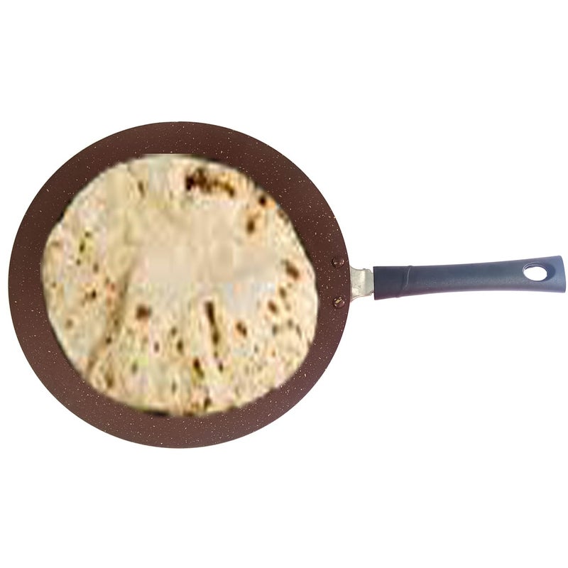 Non Stick Chapati Tawa Roti pan Riveted Cool Touch Handle 26 mm Thick Paratha Thepla Crepe Griddle Pancake Omelette  - Image 1