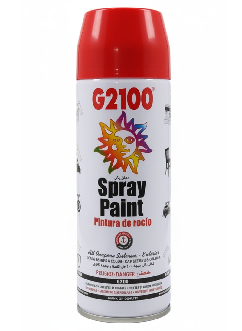 G2100 Spray Paint 400ml | 240 Gram (Red)– High-Quality Multipurpose Paint