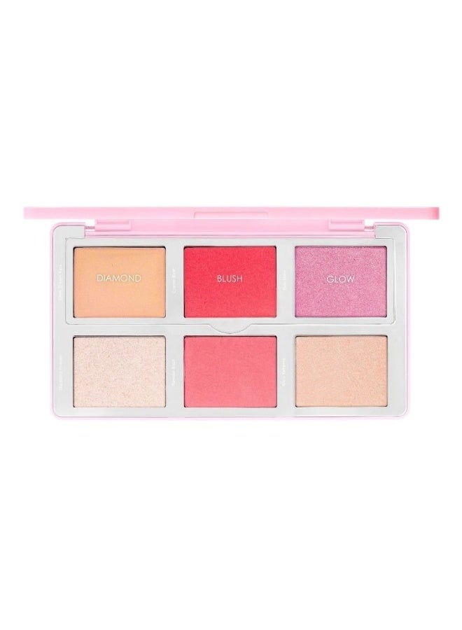 ناتاشا دينونا لوحة ناتاشا دينونا الماسية وأحمر الخدود 01 داريا - لوحة ألوان هايلايتر وأحمر الخدود والتوهج مكونة من 6 قطع (6 × 7 جم) - Image 1