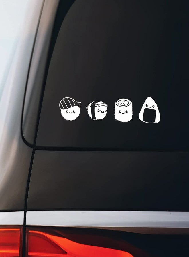Bargain Max Decals ملصق سوشي كاواي دفتر سيارة لابتوب 8.5"x2" (أبيض) - Image 1