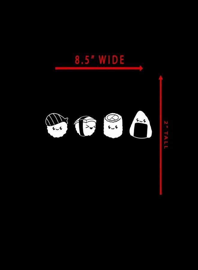 Bargain Max Decals ملصق سوشي كاواي دفتر سيارة لابتوب 8.5"x2" (أبيض) - Image 4