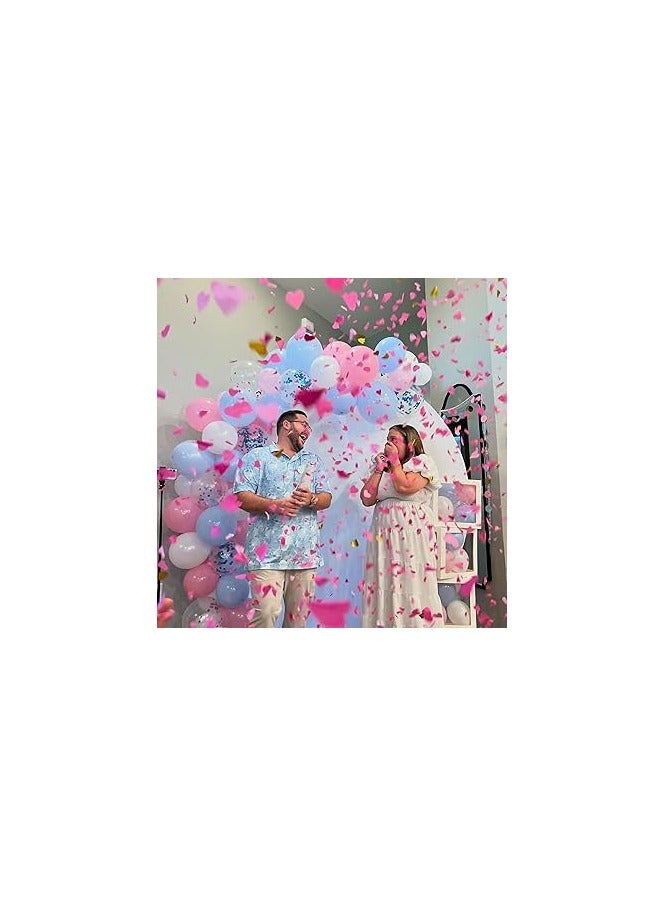 PINK Gender Reveal Confetti Cannon with Tissue & Safe , 30 cm Party Poppers for Pregnancy Announcement and Baby GIRLGender Reveal Party Supplies [1 Pack] - Image 3