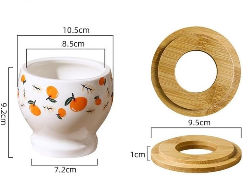 Garlic Presses High Temperature Ceramic Garlic Pounder Home Use Wooden Mortar and Pestle Grinding Set Kitchen Manual Pounder Herb Grinder Mortar and Pestle Set - Image 2