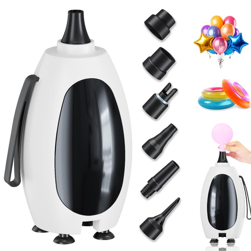 Froova Balloon Pump Electric Portable Balloon Inflator Air Pump Balloons Blower Machine with 6 Different Nozzles for Party Balloons Decorations Inflator Deflator for Inflatables Pool Floats Air Beds - Image 2