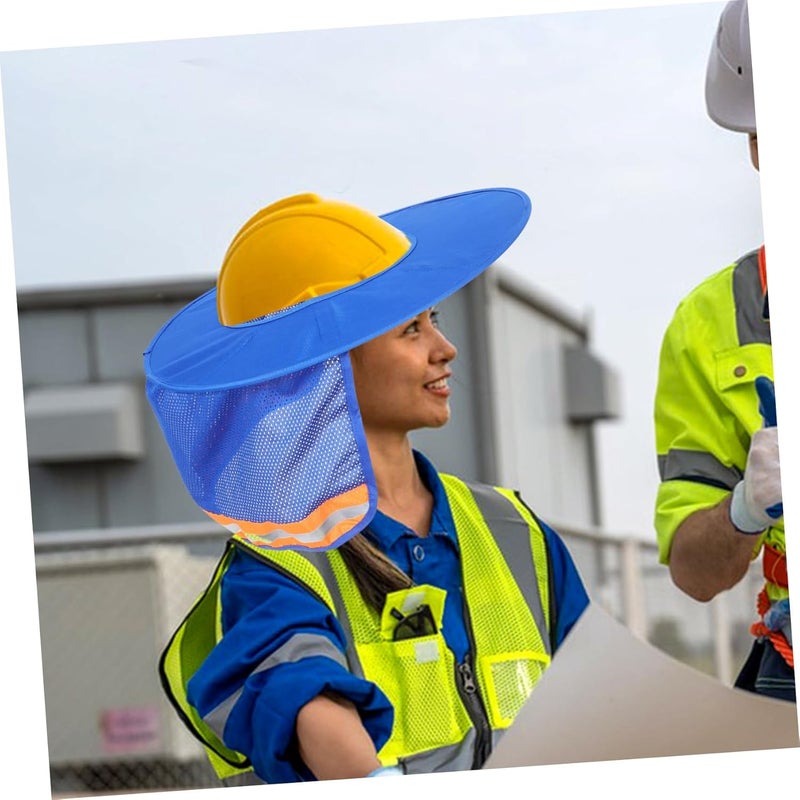 OSALADI 1Set Hard Hat Neck Shade Protective Sunshade Curtain for Construction Safety Hats UV Blocking Full Brim with Neck Cover for Outdoor Use Durable and Reliable Sun Protection - Image 5