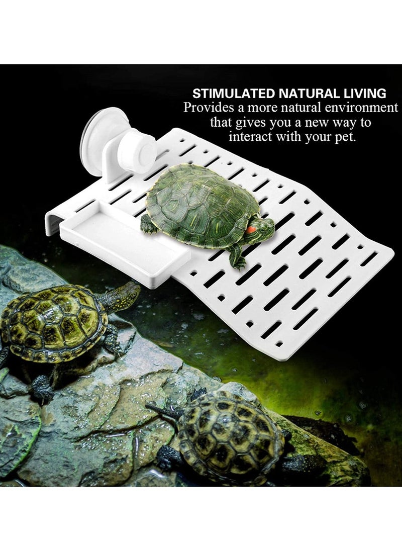 Tortoise Platform, 1 Pcs Turtle Terrace Reptile Floating Island Dock with Suction Cup Tortoise Terrace, for Newt Turtles Small