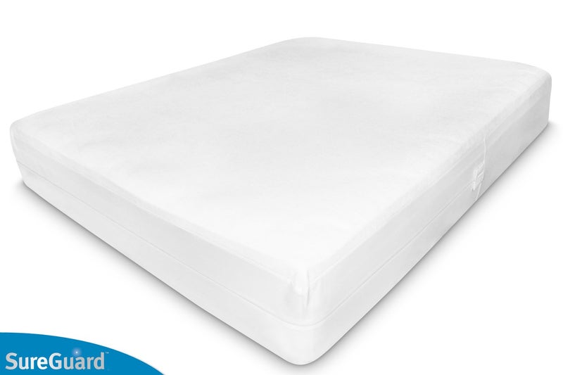 SureGuard Mattress Protectors Queen (9-12 in. Deep) SureGuard Mattress Encasement - 100% Waterproof, Bed Bug Proof, Hypoallergenic - Premium Zippered Six-Sided Cover  - Image 3