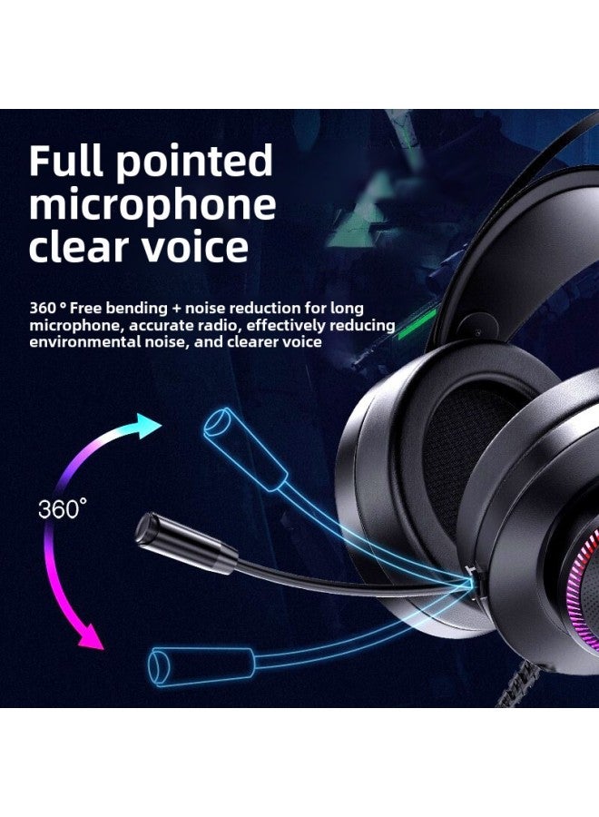 HP GH10 Headset Headset Computer Desktop E-sports Game Headset Microphone Wired Microphone 7.1 Listening-Color:Gh10s Single 3.5 (applicable To Notebooks)  - Image 4