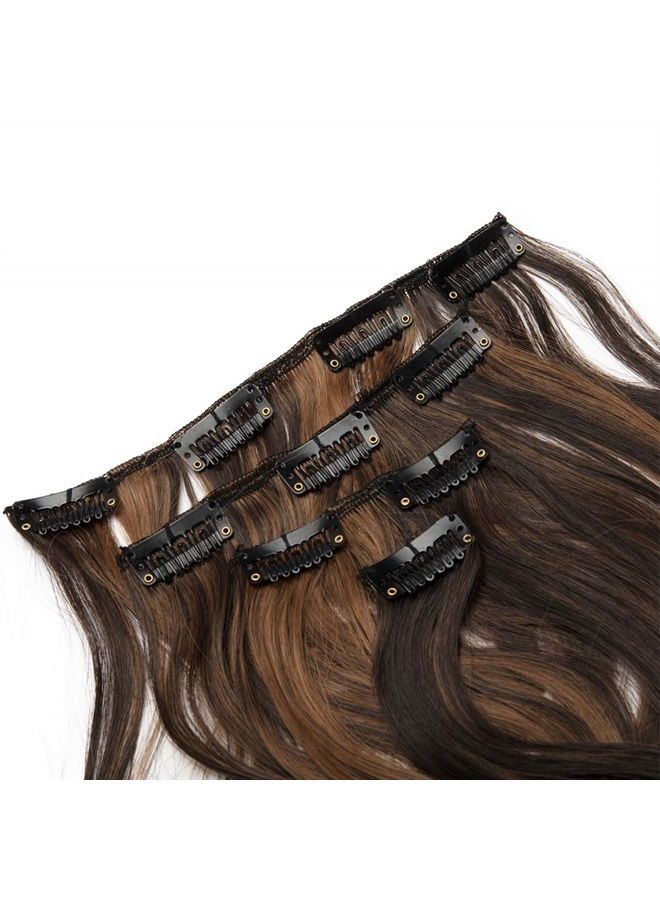 Lelinta 7Pcs 16 Clips 23"-24" Thick Curly Straight Full Head Clip in on Double Weft Hair Extensions - Image 5