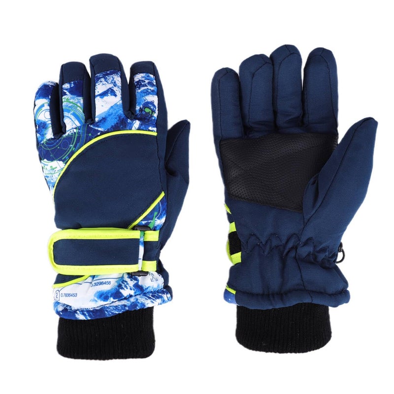 CXQRR Kids Boys Winter Ski Gloves Cold-Weather Windproof Thickening Snowboard-Mittens Outdoor for 4-7 Years Old - Image 1
