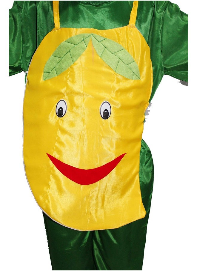 Kaku Fancy Dresses Kaku Fancy Dresses Mango Fruits Costume Cutout With Cap -Yellow-Green, 3-8 Years, For Boys & Girls  - Image 1