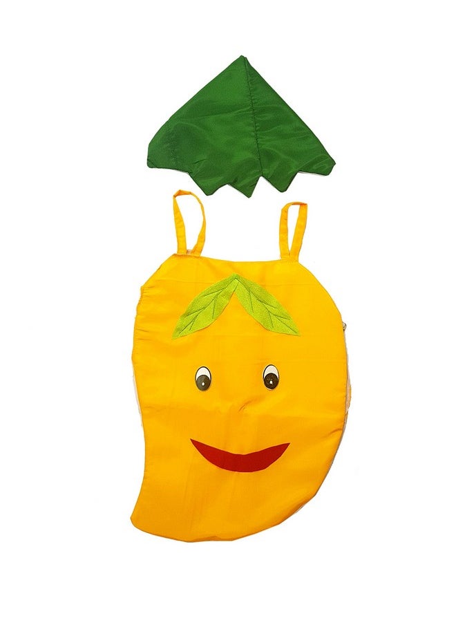 Kaku Fancy Dresses Kaku Fancy Dresses Mango Fruits Costume Cutout With Cap -Yellow-Green, 3-8 Years, For Boys & Girls  - Image 2