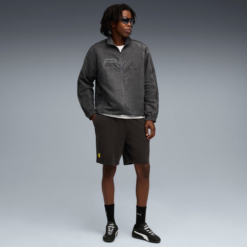 PUMA Scuderia Ferrari Sportswear Mens Black Sweat Shorts - Image 3