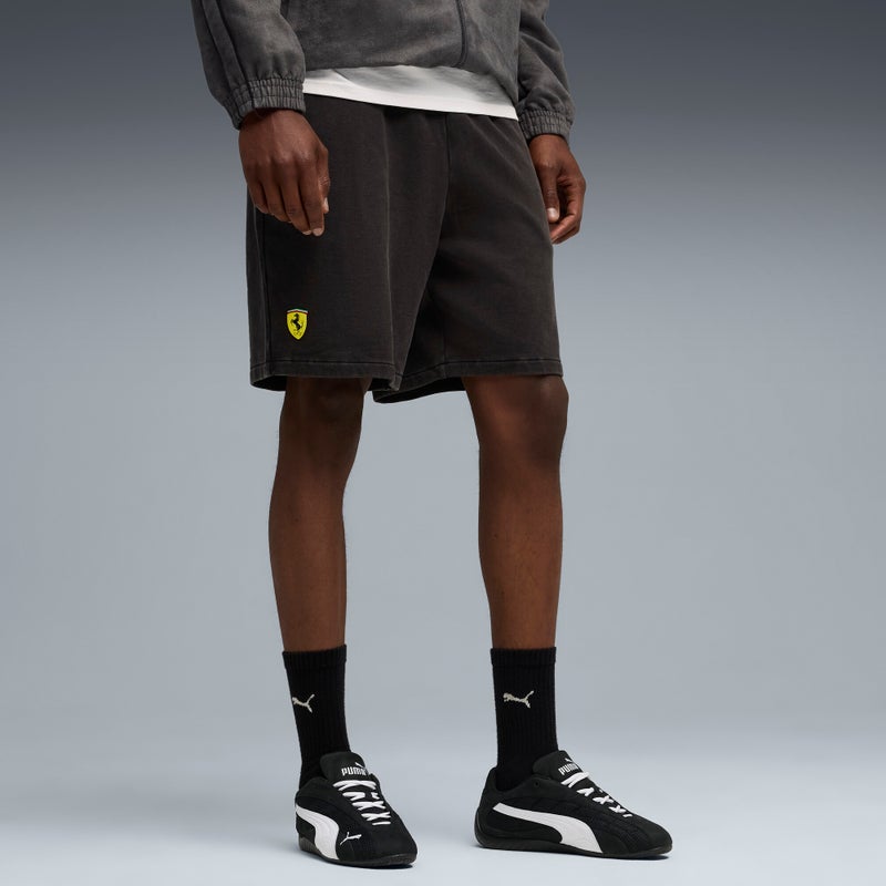 PUMA Scuderia Ferrari Sportswear Mens Black Sweat Shorts - Image 1