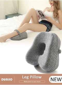 DUNISO Leg and Knee Foam Support Pillow for Side Sleepers,Memory Foam Pillow Knee Pillows for Hip Pain, Lower Back Pain Relief, Side Sleeper Pillows for Adults, Leg Pillow with Washable Cover  - Image 1