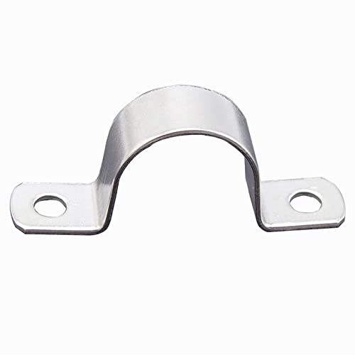 RITUIPIO 2 Inch Pipe Strap Heavy Duty 2 Hole Strap 304 Stainless Steel 2 Conduit Strap Clamp for Tube Pipe or Wire Cord Installation(50mm 5pcs) - Image 1